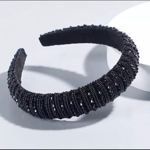 Rhinestone Black Bling Headband